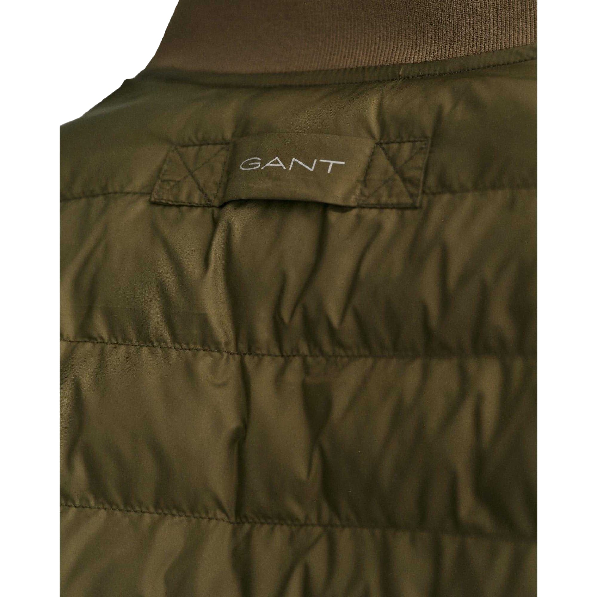 Green - Side - Gant Mens Light Padded Bomber Jacket