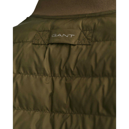 Green - Side - Gant Mens Light Padded Bomber Jacket