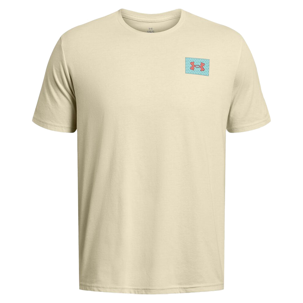 Brown - Front - Under Armour Mens Block Logo T-Shirt