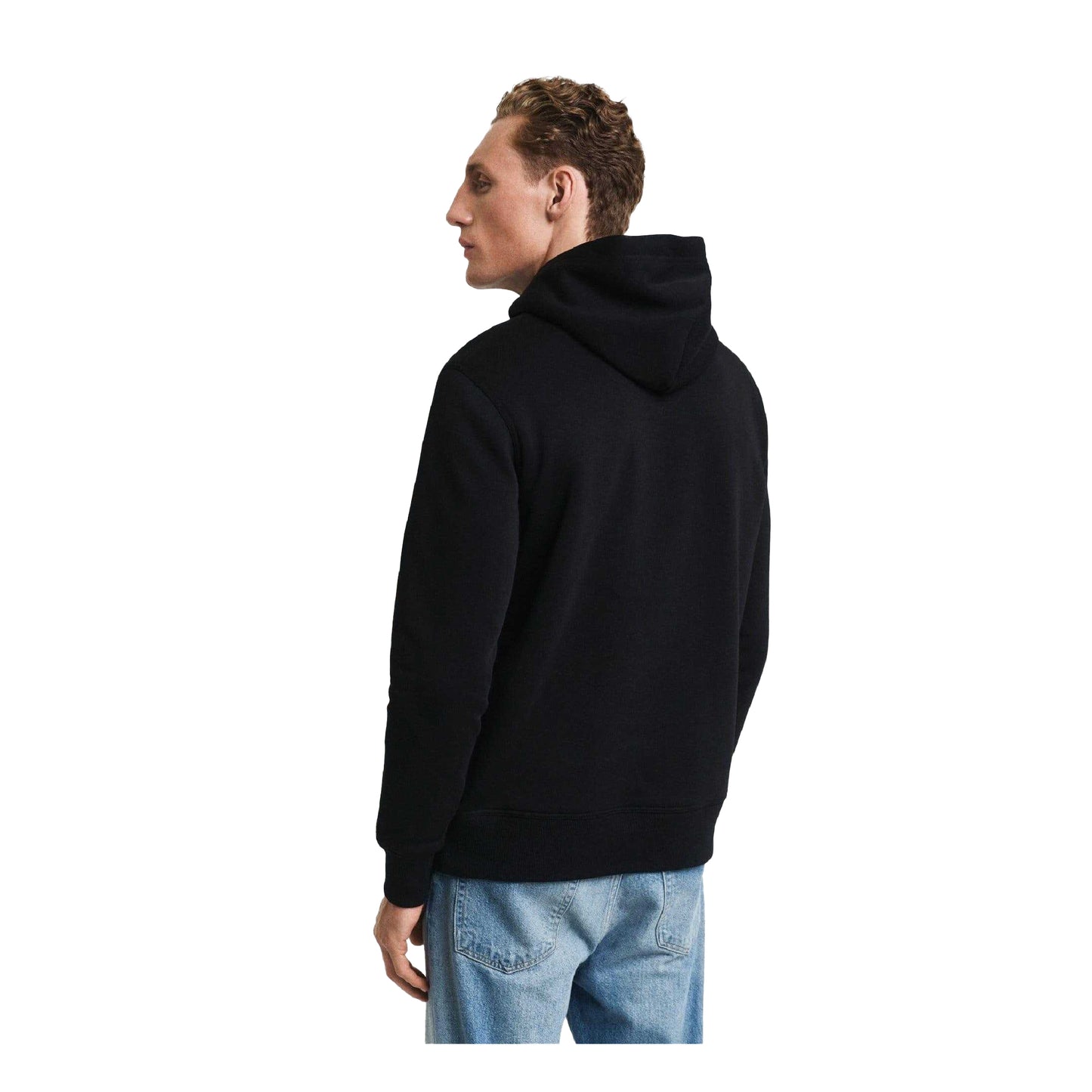 Black - Back - Gant Mens Archive Shield Hoodie