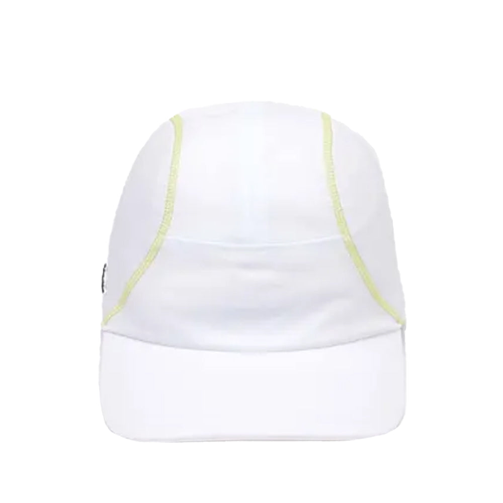 White - Front - Lacoste Mesh Panel Tennis Cap