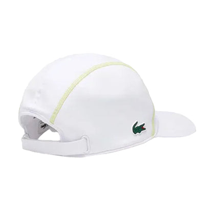 White - Back - Lacoste Mesh Panel Tennis Cap