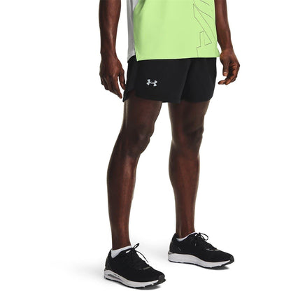 Black-Reflective - Back - Under Armour Mens Launch Shorts