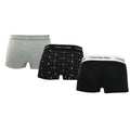 Black-Grey - Back - Calvin Klein Mens Cotton Low Rise Boxer Shorts (Pack of 3)
