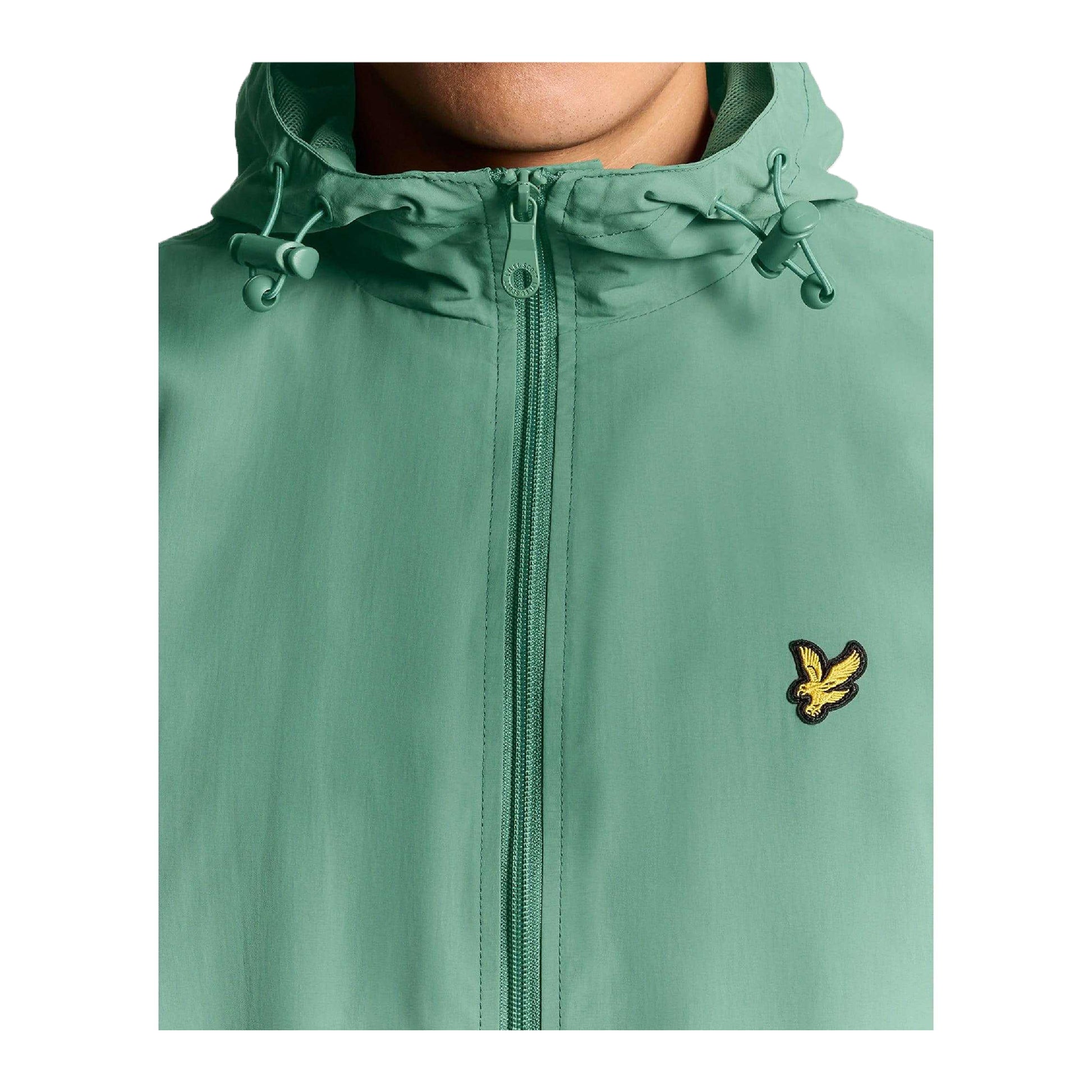 Green - Side - Lyle & Scott Mens Full Zip Hooded Jacket