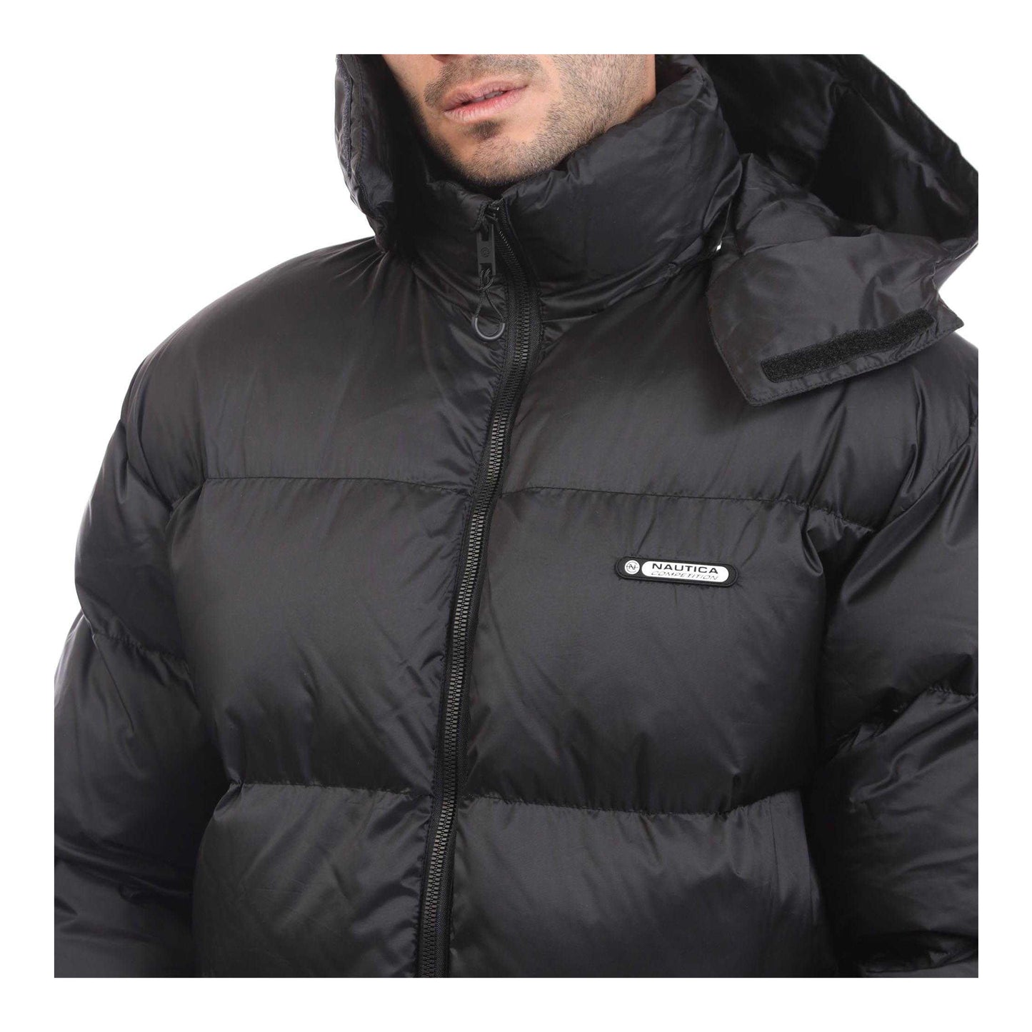 Black - Side - Nautica Mens Roy Puffer Jacket