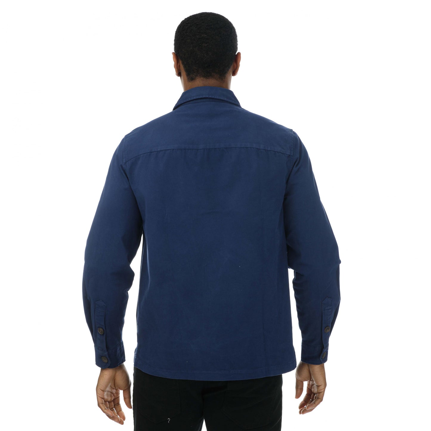 Navy - Back - Farah Mens Steffans Overshirt