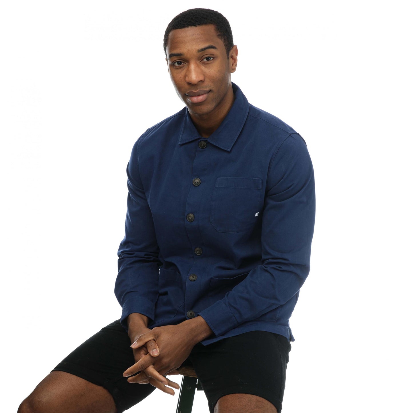 Navy - Lifestyle - Farah Mens Steffans Overshirt