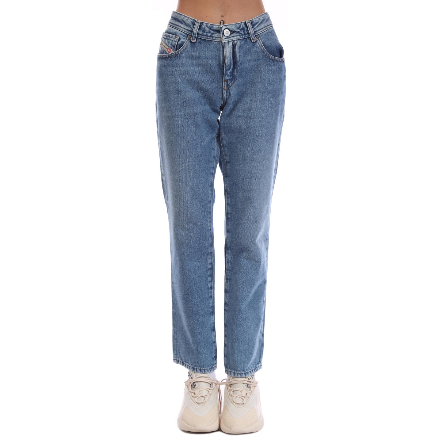 Blue - Front - Diesel Womens-Ladies 2002 Slim Jeans