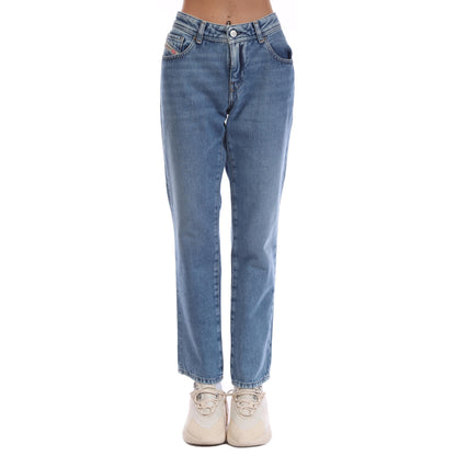 Blue - Front - Diesel Womens-Ladies 2002 Slim Jeans