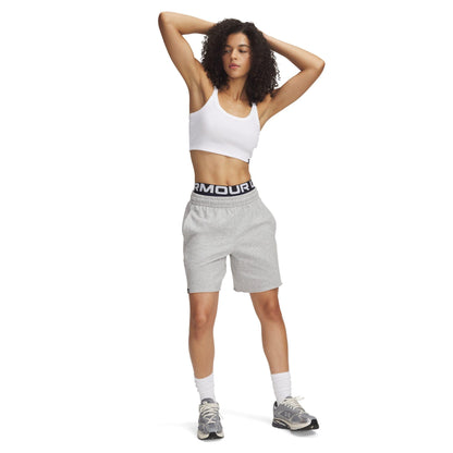 White - Side - Under Armour Womens-Ladies Rival Ribbed Tank Top