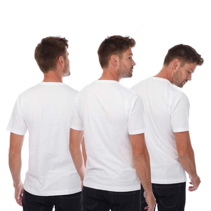 White - Back - DKNY Mens Giants Lounge T-Shirt (Pack of 3)