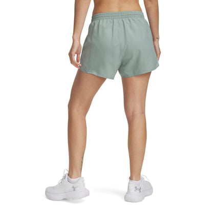 Green - Back - Under Armour Womens-Ladies Fly By Shorts
