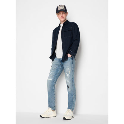 Indigo - Back - Armani Exchange Mens J13 Slim Jeans
