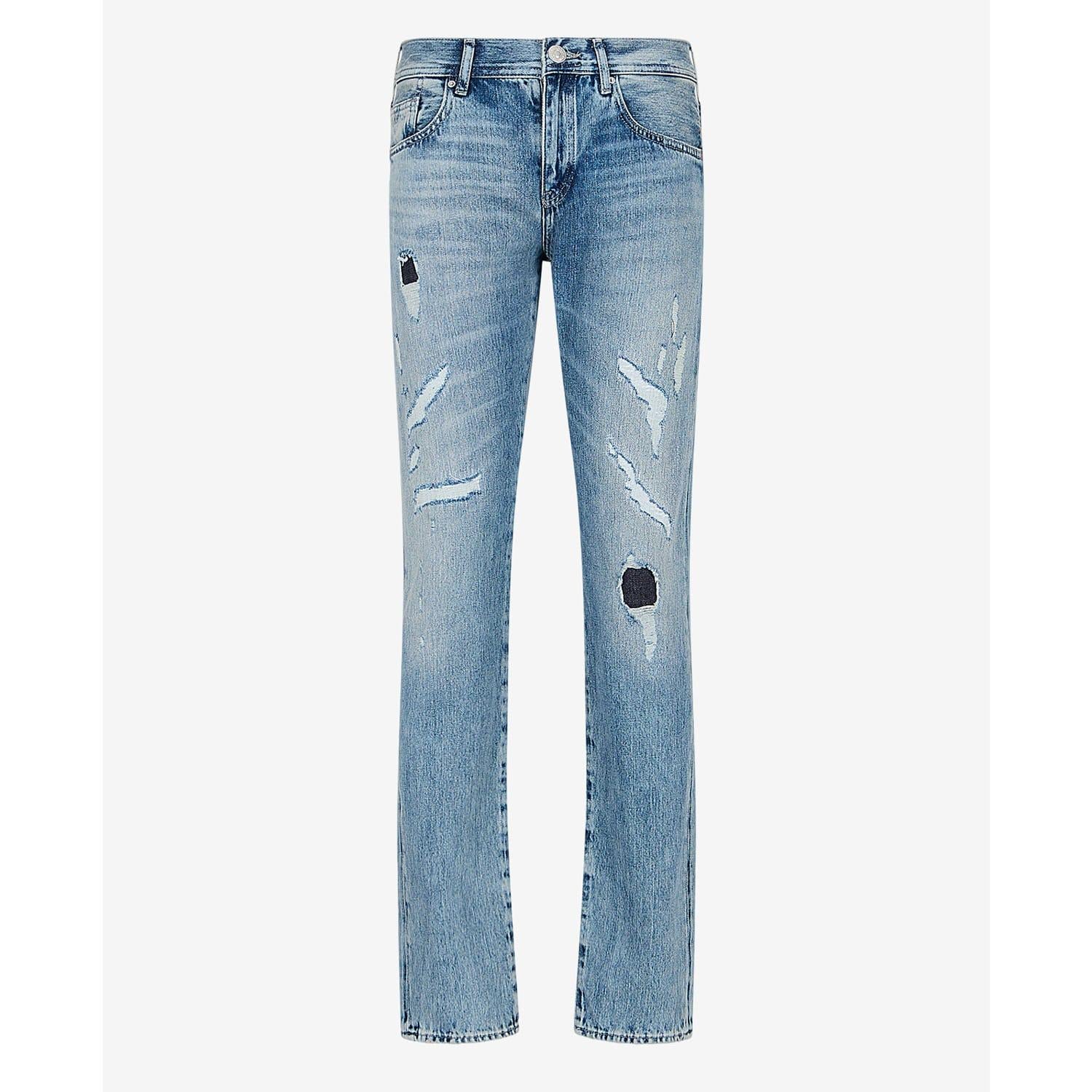 Indigo - Front - Armani Exchange Mens J13 Slim Jeans