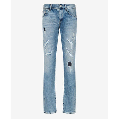 Indigo - Front - Armani Exchange Mens J13 Slim Jeans