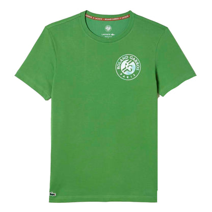 Green - Front - Lacoste Mens Roland Garros Edition Logo T-Shirt