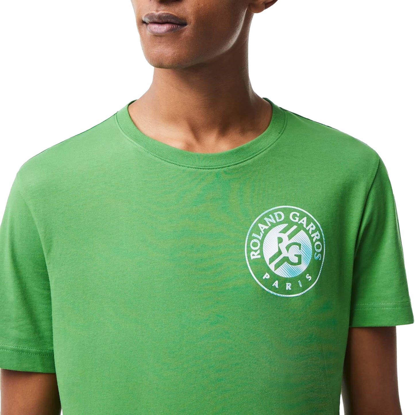Green - Side - Lacoste Mens Roland Garros Edition Logo T-Shirt