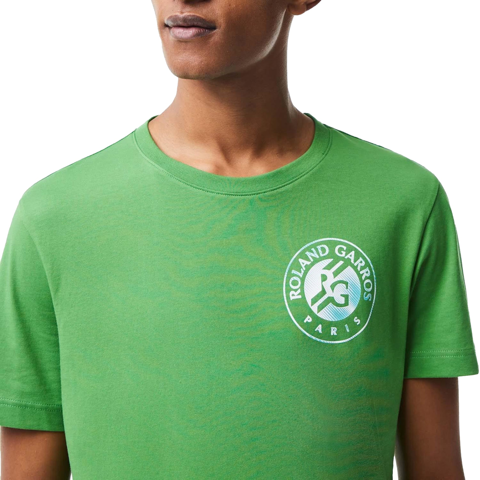 Green - Side - Lacoste Mens Roland Garros Edition Logo T-Shirt