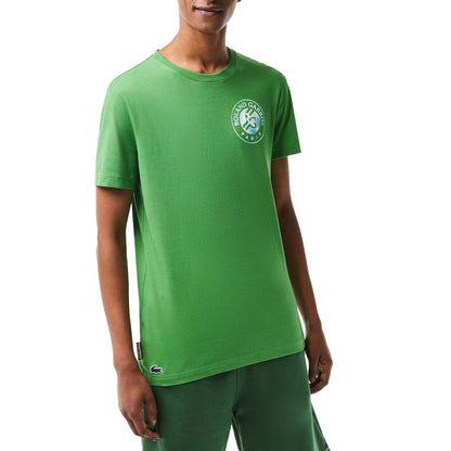 Green - Lifestyle - Lacoste Mens Roland Garros Edition Logo T-Shirt