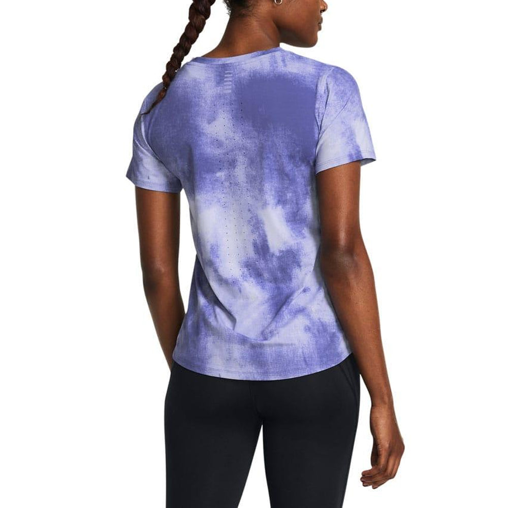 Purple - Back - Under Armour Womens-Ladies Launch Elite Printed T-Shirt