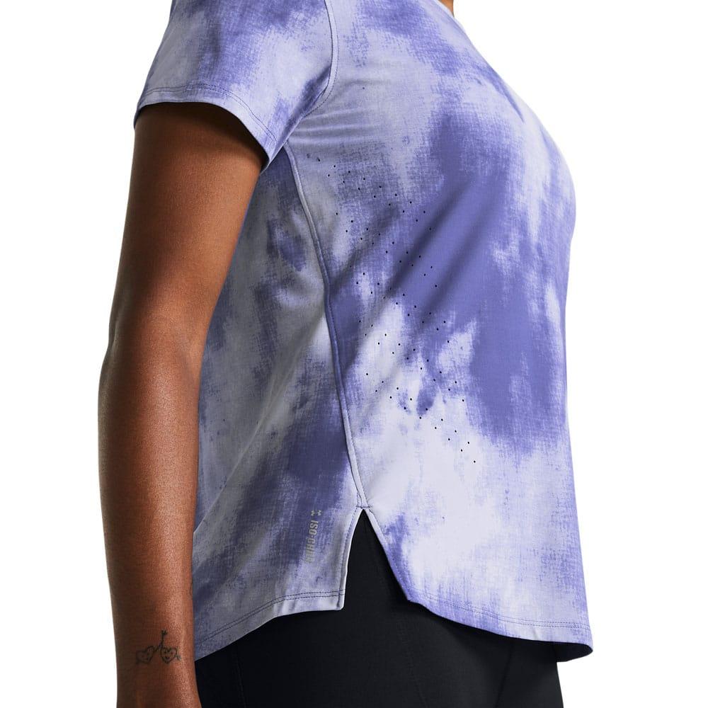 Purple - Side - Under Armour Womens-Ladies Launch Elite Printed T-Shirt