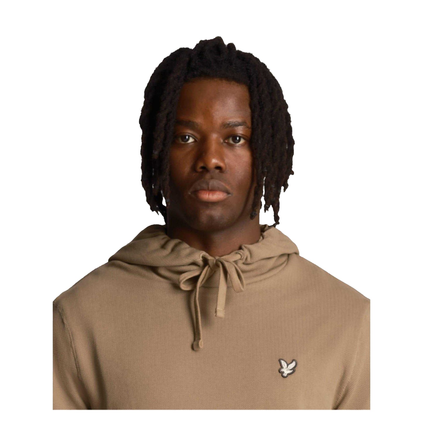 Beige - Side - Lyle & Scott Mens Utility Loopback Hoodie