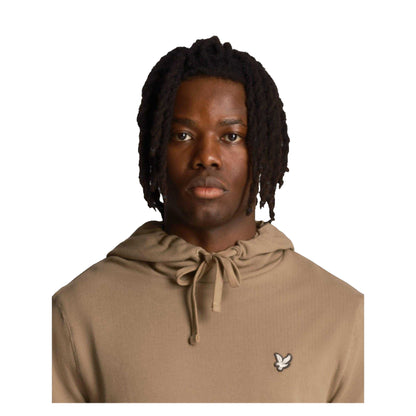 Beige - Side - Lyle & Scott Mens Utility Loopback Hoodie