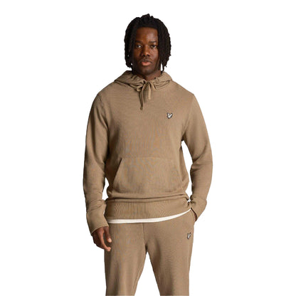 Beige - Front - Lyle & Scott Mens Utility Loopback Hoodie