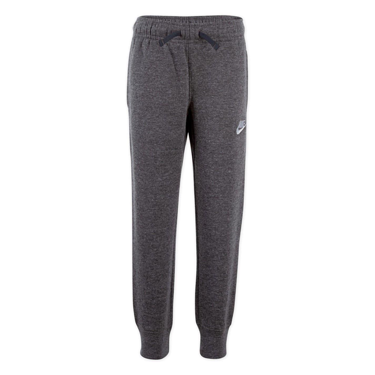 Carbon Heather - Front - Nike Childrens-Kids Fleece Club Elasticated Cuff Jogging Bottoms