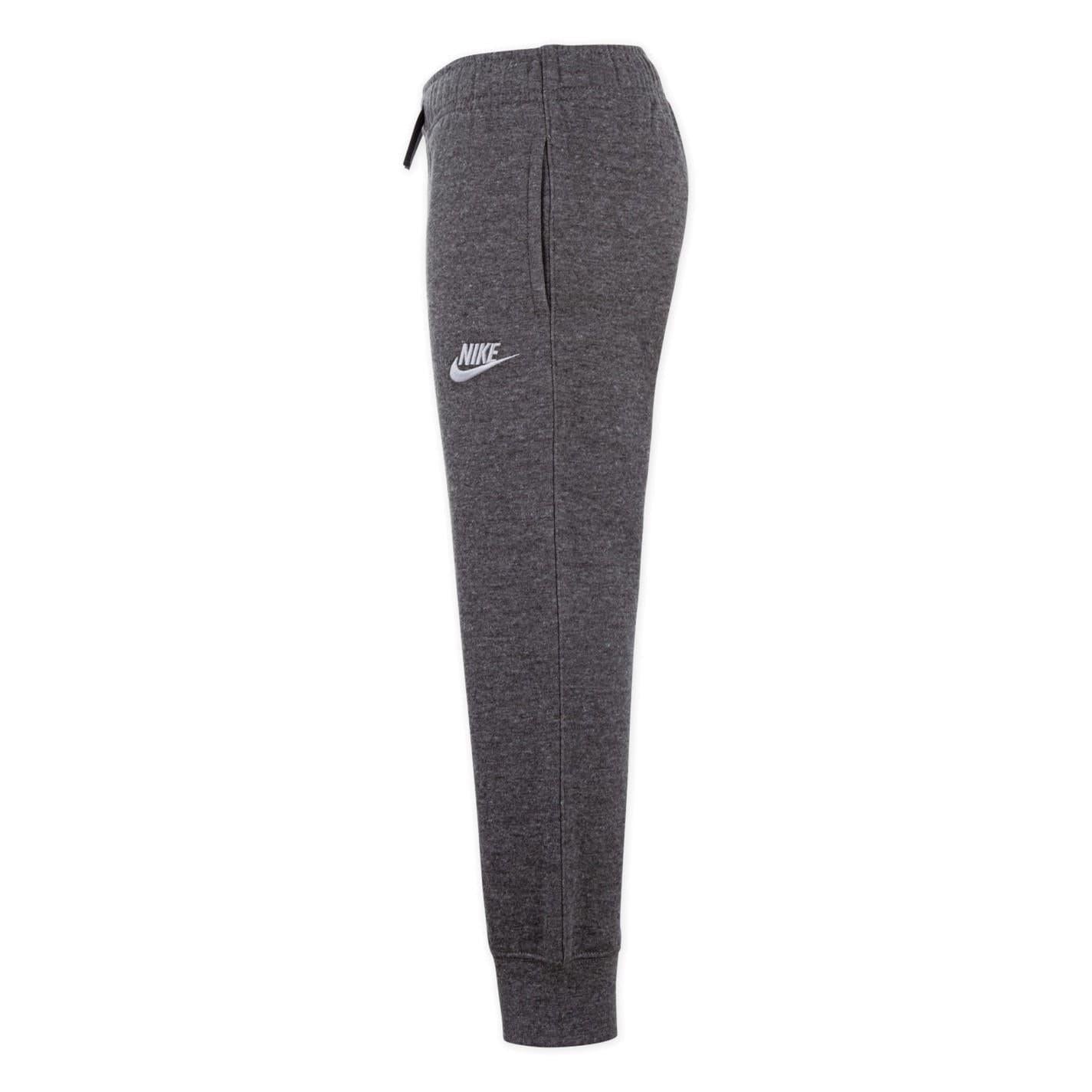 Carbon Heather - Back - Nike Childrens-Kids Fleece Club Elasticated Cuff Jogging Bottoms