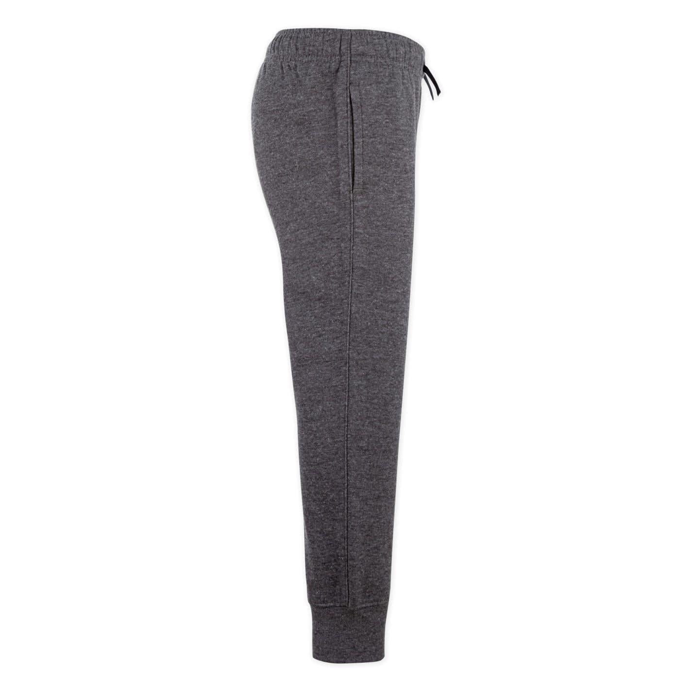 Carbon Heather - Side - Nike Childrens-Kids Fleece Club Elasticated Cuff Jogging Bottoms