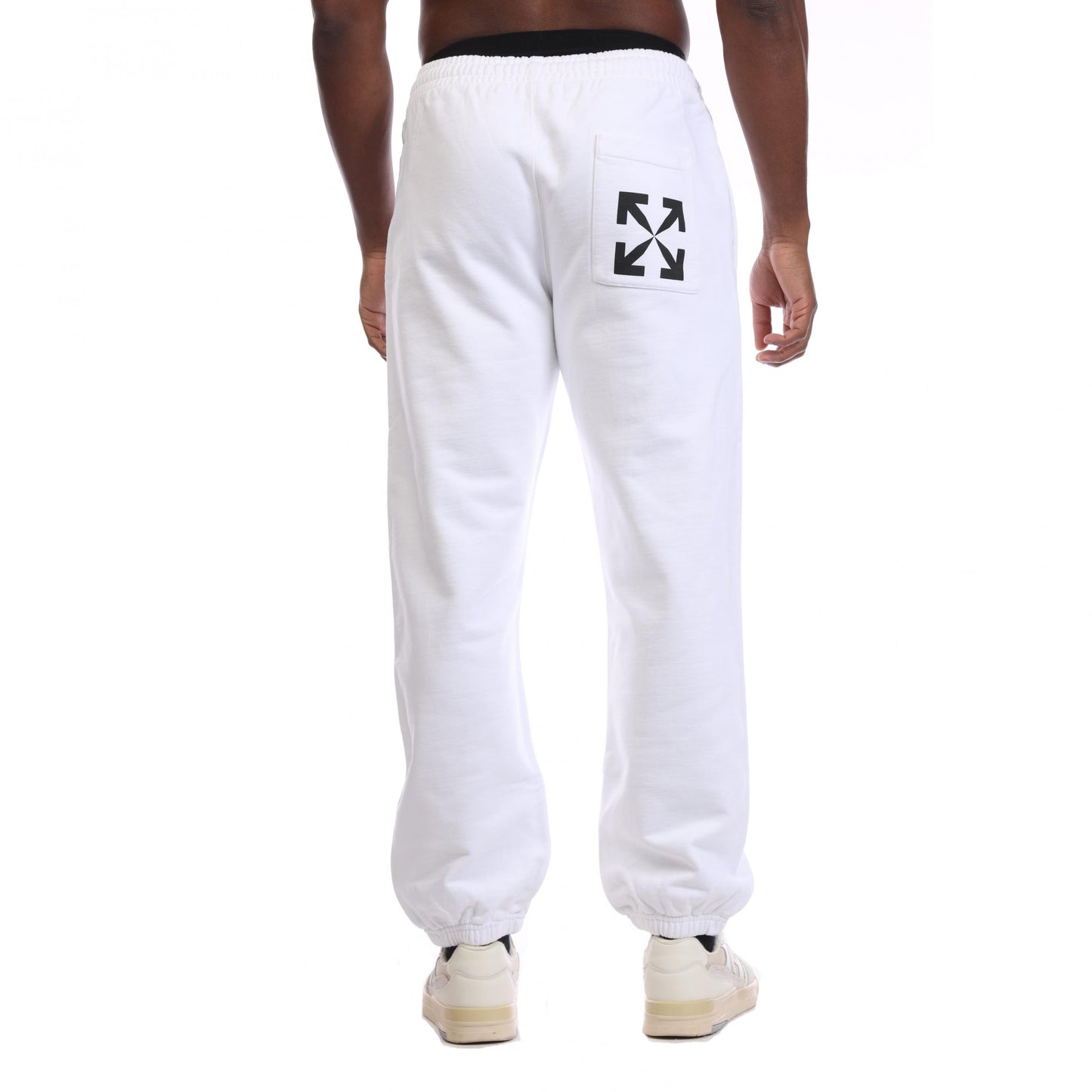 White-Black - Back - Off White Mens Arrow Pocket Slim Sweatpants