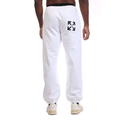 White-Black - Back - Off White Mens Arrow Pocket Slim Sweatpants