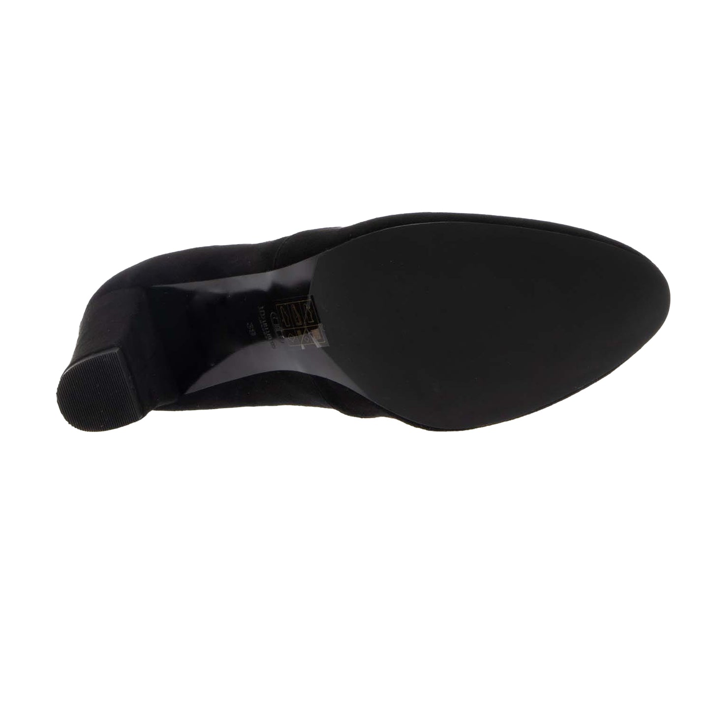 Black - Pack Shot - Dune London Womens-Ladies Oty Suede Heeled Ankle Boots