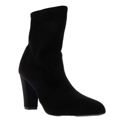 Black - Front - Dune London Womens-Ladies Oty Suede Heeled Ankle Boots
