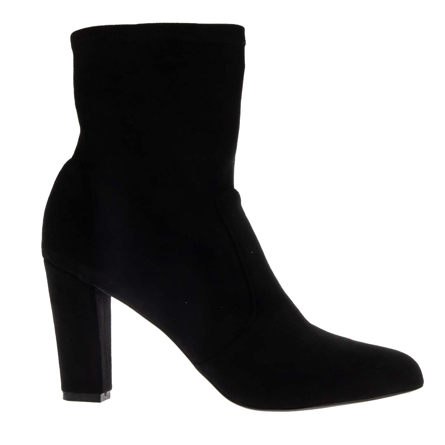 Black - Side - Dune London Womens-Ladies Oty Suede Heeled Ankle Boots