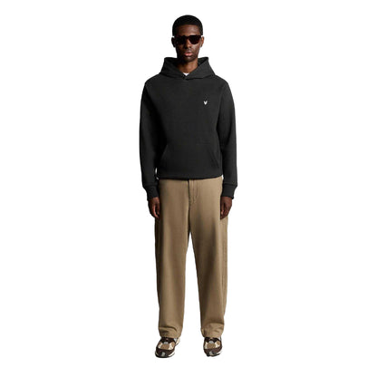 Black - Lifestyle - Lyle & Scott Mens Diagonal Weave Hoodie