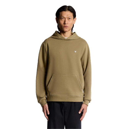 Green - Front - Lyle & Scott Mens Diagonal Weave Hoodie