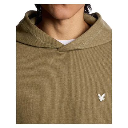 Green - Side - Lyle & Scott Mens Diagonal Weave Hoodie