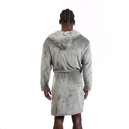 Grey - Back - Farah Mens Frazier Long-Sleeved Dressing Gown