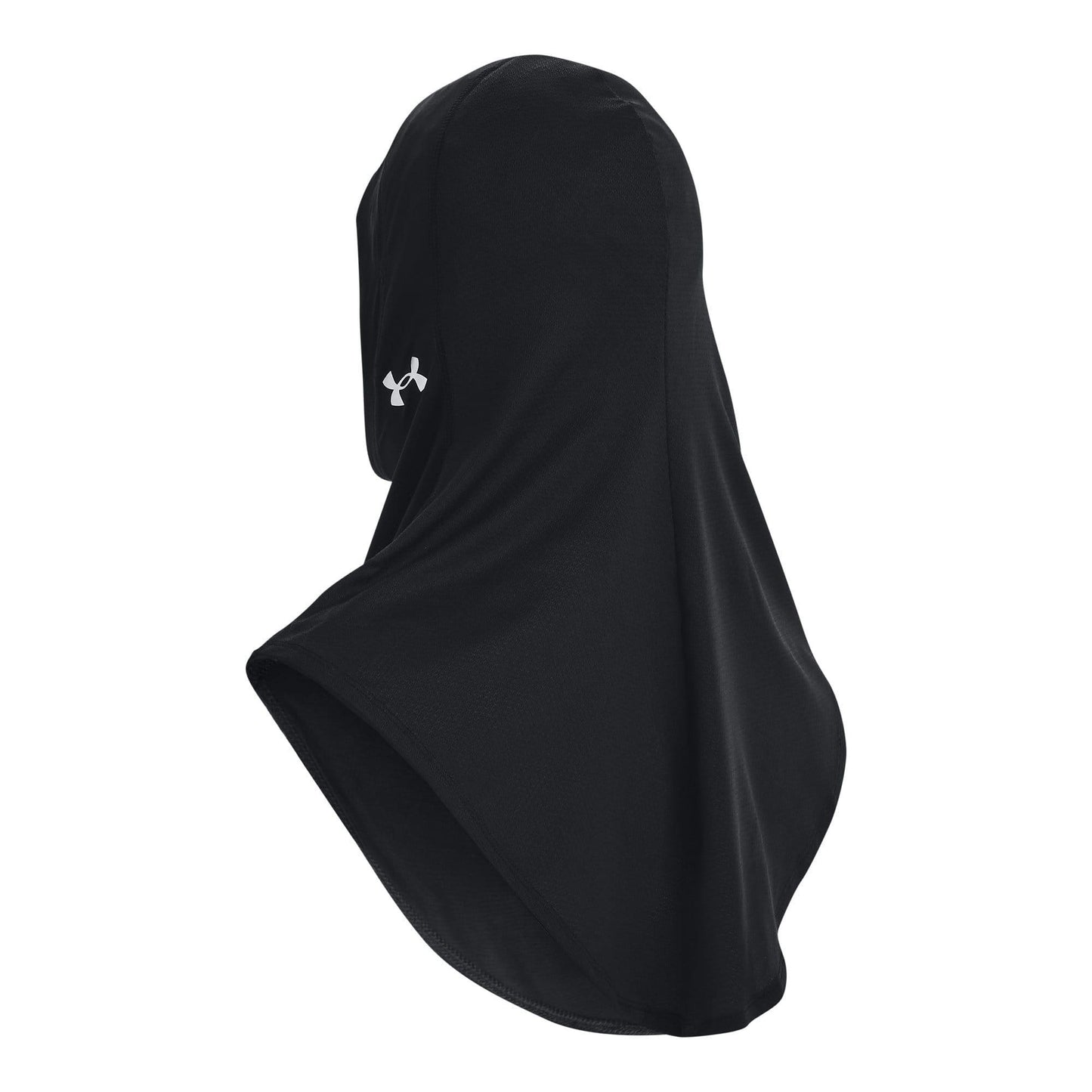 Black - Back - Under Armour Womens-Ladies Extended Sport Hijab