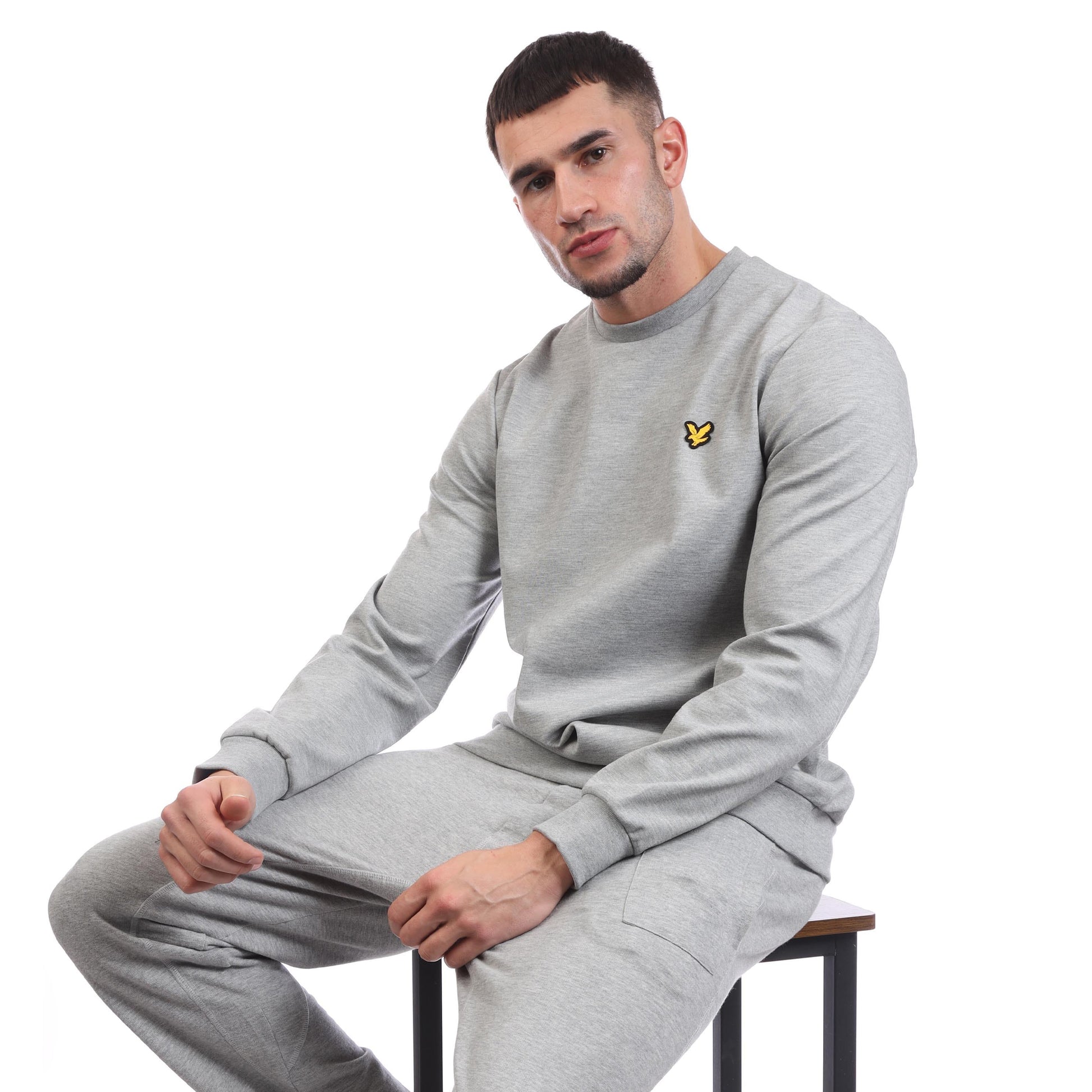 Grey - Lifestyle - Lyle & Scott Mens Fly Fleece Crew Neck Sweatshirt