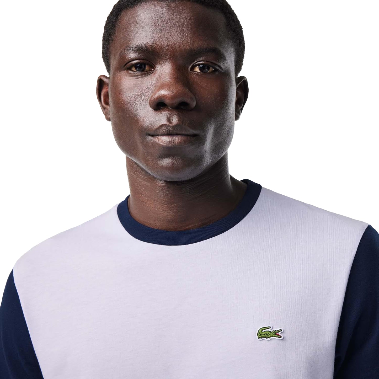 Blue - Lifestyle - Lacoste Mens Colour Block Jersey Regular T-Shirt