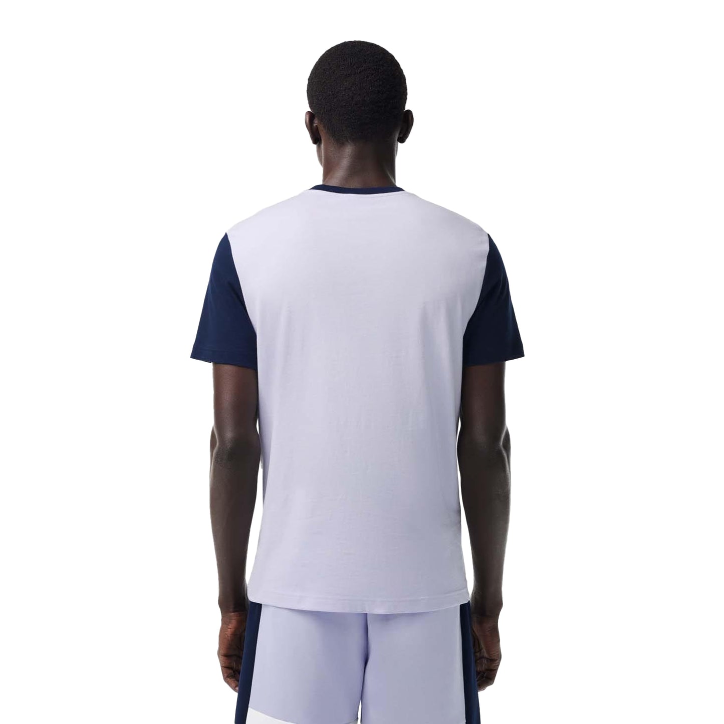 Blue - Back - Lacoste Mens Colour Block Jersey Regular T-Shirt
