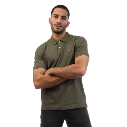 Green - Lifestyle - Gant Mens Shield Pique Regular Polo Shirt