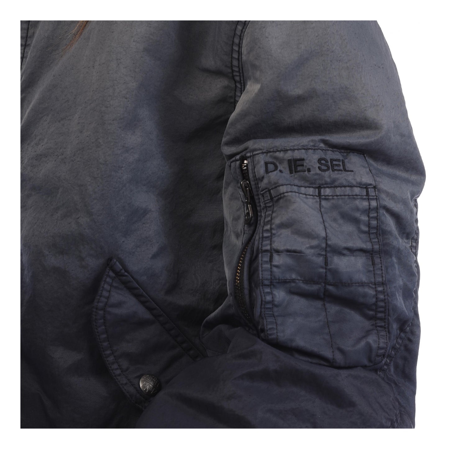 Black - Side - Diesel Womens-Ladies J-Common Bomber Jacket
