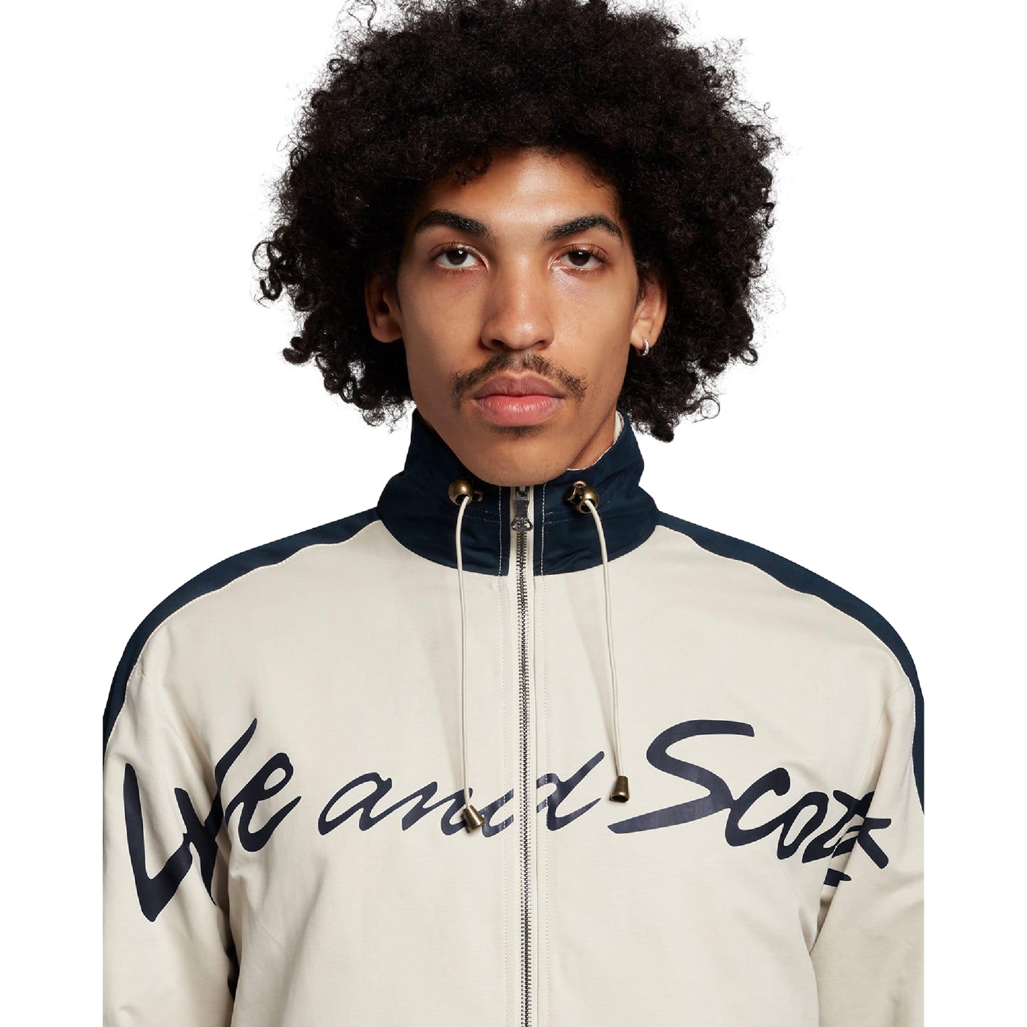 White - Side - Lyle & Scott Mens Panelled Sport Jacket