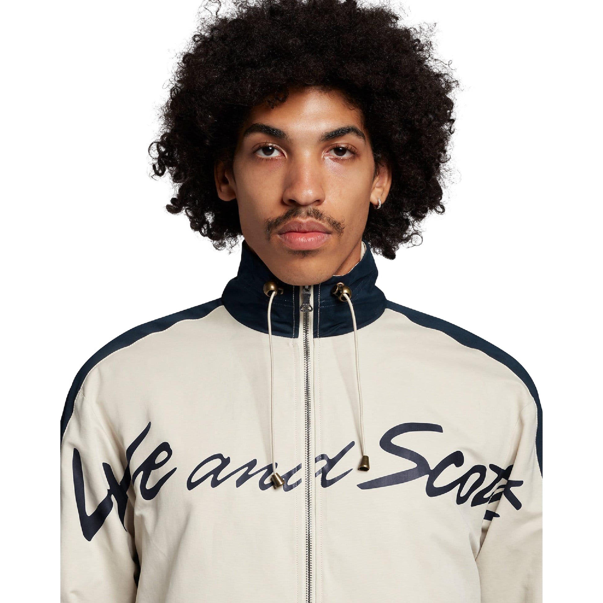 White - Side - Lyle & Scott Mens Panelled Sport Jacket