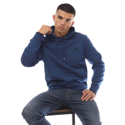 Blue - Lifestyle - Fred Perry Mens Tipped Hoodie
